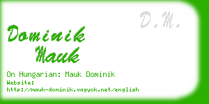 dominik mauk business card